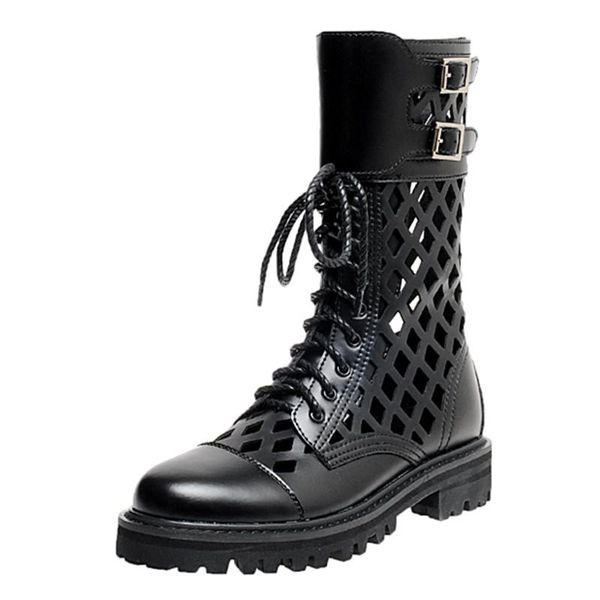boots fashion women cutout female shoes belt buckle lace-up med zipper round toe handmade platfrom woman, Black
boots fashion women cutout female shoes belt buckle lace-up med zipper round toe handmade platfrom woman, Black