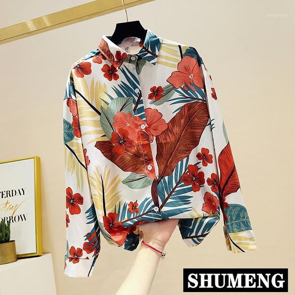 printed women blouse summer autumn long sleeve shirt blusas mujer de moda 2021 flower leaf chiffon and bluzki damskie women's blouses, White
printed women blouse summer autumn long sleeve shirt blusas mujer de moda 2021 flower leaf chiffon and bluzki damskie women's blouses, White