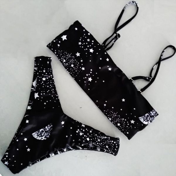 set bikinis print star women swimwears summer black for low waist fits true to size, take your normal wire free, White;black
set bikinis print star women swimwears summer black for low waist fits true to size, take your normal wire free, White;black