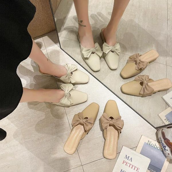 slippers wohdhe 2021 summer women outer wear low heel sandals lazy chunky closed-toe bow shoes womens suede daily candy color, Black
slippers wohdhe 2021 summer women outer wear low heel sandals lazy chunky closed-toe bow shoes womens suede daily candy color, Black