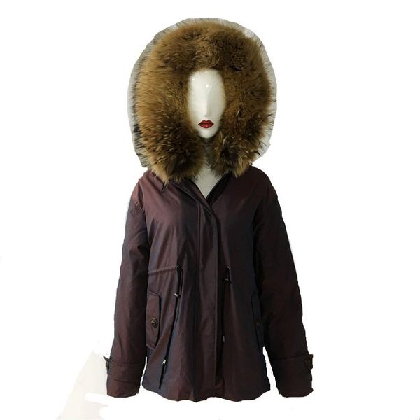 men's fur & faux casual laser purple coat winter short waterproof parka real raccoon collar with hood, Black
men's fur & faux casual laser purple coat winter short waterproof parka real raccoon collar with hood, Black