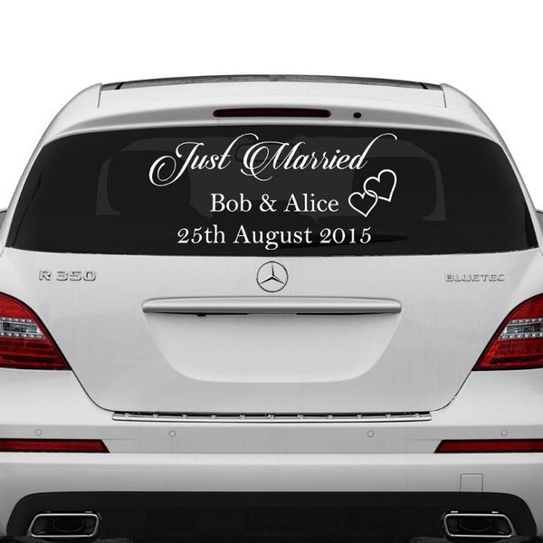 wall stickers just married car window sticker personalized custom wedding date groom bride names decal removable decor decals y130
wall stickers just married car window sticker personalized custom wedding date groom bride names decal removable decor decals y130