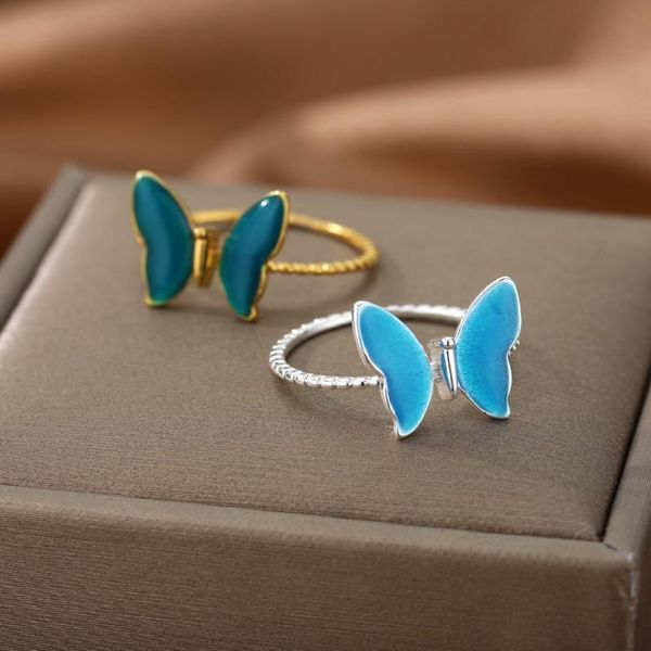 wedding rings blue butterfly finger for women girls gold silver color animal ring aesthetic party jewelry anillos bague femme, Slivery;golden
wedding rings blue butterfly finger for women girls gold silver color animal ring aesthetic party jewelry anillos bague femme, Slivery;golden