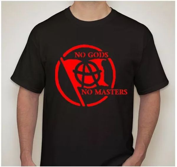 no gods no masters slave obey atheist anarchist anarchy symbol t shirt, White;black
no gods no masters slave obey atheist anarchist anarchy symbol t shirt, White;black