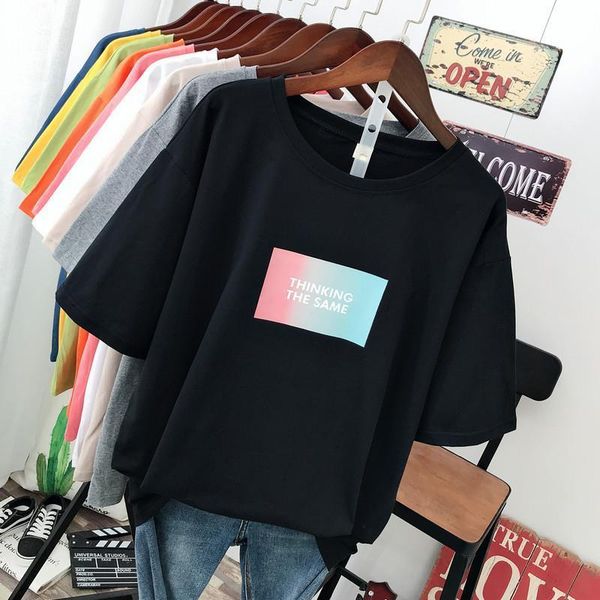 large size summer street women t shirts fashion casual loose short sleeve pullovers 100% cotton letter printing, White
large size summer street women t shirts fashion casual loose short sleeve pullovers 100% cotton letter printing, White