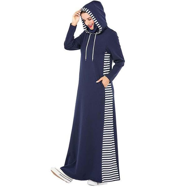 casual dresses dubai arab hooded tracksuit long dress women muslim stripe sports jogging maxi walk wear side pockets islamic clothing, Black;gray
casual dresses dubai arab hooded tracksuit long dress women muslim stripe sports jogging maxi walk wear side pockets islamic clothing, Black;gray
