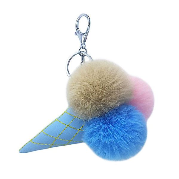 keychains creative three colors fur ball cream cone key chain pendant lady's bag car with small gifts, Silver
keychains creative three colors fur ball cream cone key chain pendant lady's bag car with small gifts, Silver