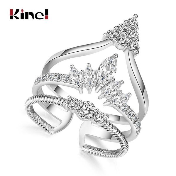 wedding rings kinel shiny cubic zirconia crown for women white gold color geometric opening crystals female anel jewelry, Slivery;golden
wedding rings kinel shiny cubic zirconia crown for women white gold color geometric opening crystals female anel jewelry, Slivery;golden