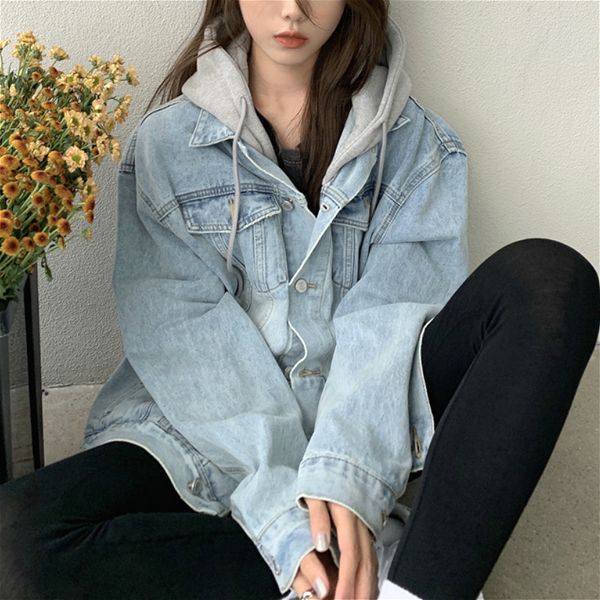 jackets denim jackets for women hooded casual long sleeve vintage jean coats female winter fake two piece outerwear korean autumn, Black;brown
jackets denim jackets for women hooded casual long sleeve vintage jean coats female winter fake two piece outerwear korean autumn, Black;brown