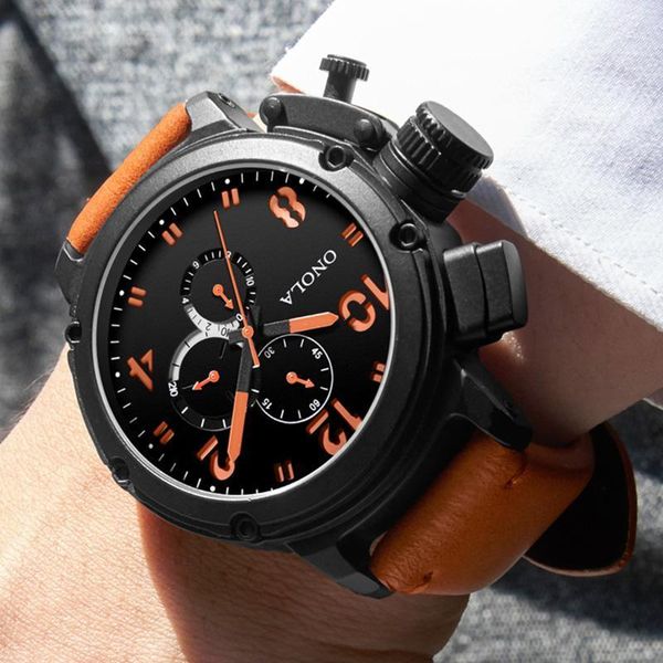 wristwatches onola automatic mechanical watch men 2021 luxury big dial leather wristwatch fashion casual sports cool unique relogio masculin, Slivery;brown
wristwatches onola automatic mechanical watch men 2021 luxury big dial leather wristwatch fashion casual sports cool unique relogio masculin, Slivery;brown