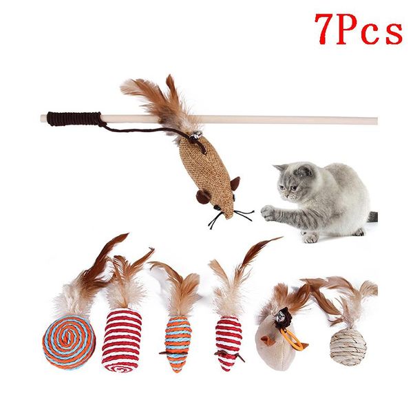 cat toys 7pcs ball pet toy set feather katten sisal teaser wand catnip speelgoed yuko box supplies
cat toys 7pcs ball pet toy set feather katten sisal teaser wand catnip speelgoed yuko box supplies