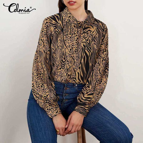 women's blouses & shirts blouses celmia fashion satin office women casual leopard print autumn long sleeve tunic lapel blusas femi xc6, White
women's blouses & shirts blouses celmia fashion satin office women casual leopard print autumn long sleeve tunic lapel blusas femi xc6, White