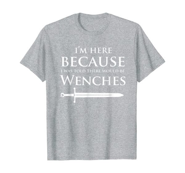 funny renaissance festival im here for wenches renfest gift t-shirt, White;black
funny renaissance festival im here for wenches renfest gift t-shirt, White;black