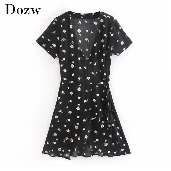 summer floral print wrap mini dress women v neck boho beach dress casual short sleeve vintage dresses robe femme 210414, Black;gray
summer floral print wrap mini dress women v neck boho beach dress casual short sleeve vintage dresses robe femme 210414, Black;gray