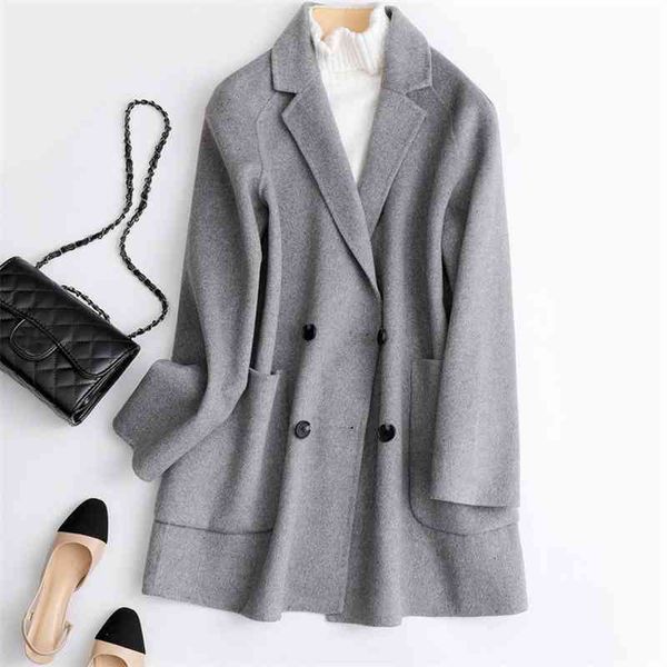 women's wool & blends midi length coat turn down collar drouble button design 100% gray black autumn en casaco feminino bzd4
women's wool & blends midi length coat turn down collar drouble button design 100% gray black autumn en casaco feminino bzd4