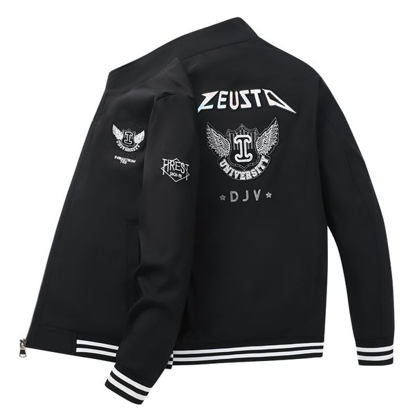 embroidered 2021 new korean fashion handsome tb spring and autumn tide men's jacket, Black
embroidered 2021 new korean fashion handsome tb spring and autumn tide men's jacket, Black