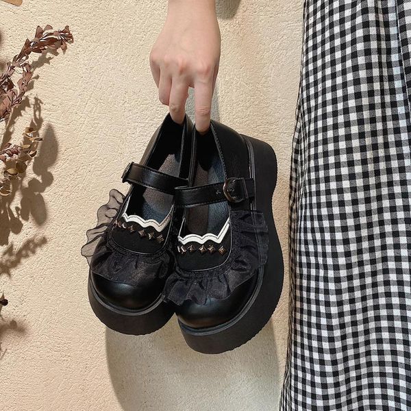 dress shoes mary jane women fashion pu retro gothic kawaii harajuku summer 2021 thick-soled increased jk, Black
dress shoes mary jane women fashion pu retro gothic kawaii harajuku summer 2021 thick-soled increased jk, Black