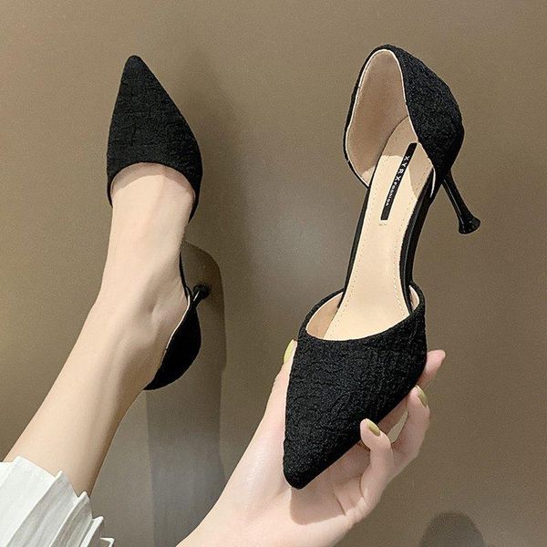 dress shoes small fresh high heels 2021 autumn wild avocado green hollow single women, Black
dress shoes small fresh high heels 2021 autumn wild avocado green hollow single women, Black