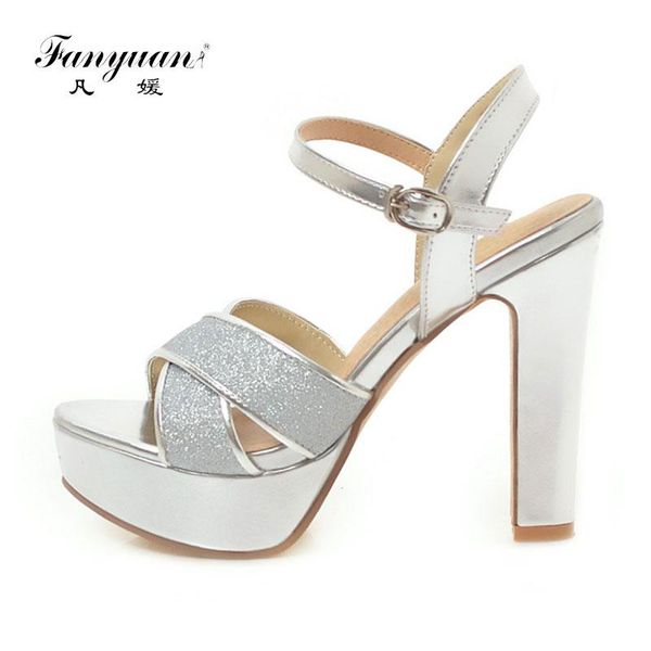 fanyuan women sandals shoes summer high heels glitter platform rhinestone ladies party wedding, Black
fanyuan women sandals shoes summer high heels glitter platform rhinestone ladies party wedding, Black