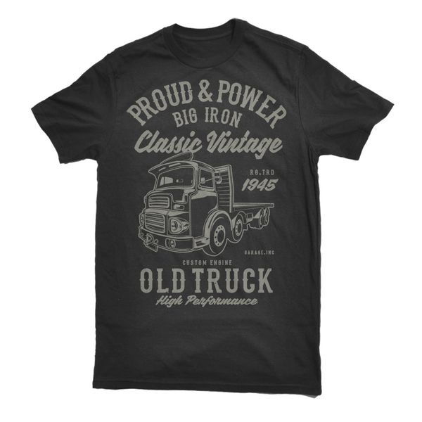 proud and power, old truck - mens t-shirt funny lorry driver van lorry tee top, White;black
proud and power, old truck - mens t-shirt funny lorry driver van lorry tee top, White;black