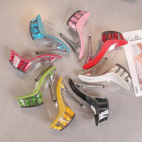 slippers 2021 summer women super high heels slipper sandals female fashion transparent platform party big size, Black
slippers 2021 summer women super high heels slipper sandals female fashion transparent platform party big size, Black