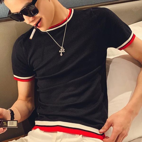 shirt summer camisa hombre mens polos knitting short sleeve breathable para korean solid color, White;black
shirt summer camisa hombre mens polos knitting short sleeve breathable para korean solid color, White;black