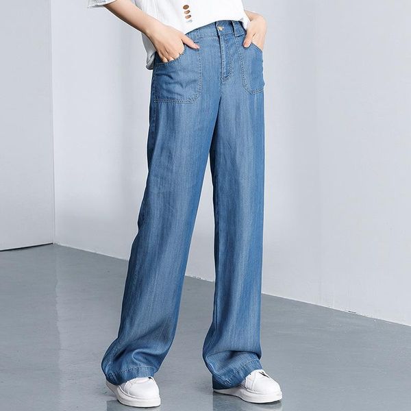 men's pants ms han edition casual in the summer of 2021 big yards straight high waist width tencel jeans legs, Black
men's pants ms han edition casual in the summer of 2021 big yards straight high waist width tencel jeans legs, Black