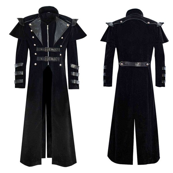 men gothic long sleeve coat court banquet coat full length split zipper windbreaker holiday party vintage trench 211106, Tan;black
men gothic long sleeve coat court banquet coat full length split zipper windbreaker holiday party vintage trench 211106, Tan;black