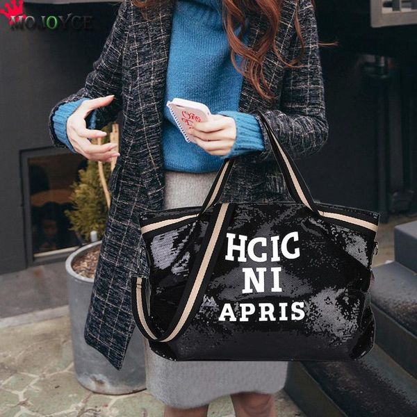 portable messenger bag women girl sequin shoulder shopping crossbody large capacity handbag letters printing handle bags
portable messenger bag women girl sequin shoulder shopping crossbody large capacity handbag letters printing handle bags