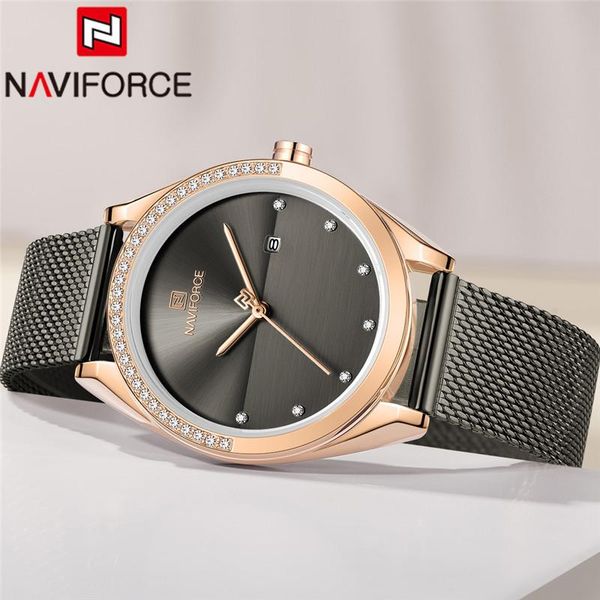 wristwatches naviforce women watch black ladies wristwatch mesh stainless steel bracelet date classic female clock 5015, Slivery;brown
wristwatches naviforce women watch black ladies wristwatch mesh stainless steel bracelet date classic female clock 5015, Slivery;brown