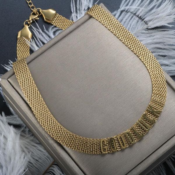 chokers zmfashion goodluck letter necklace punk goth for men women stainless steel gold plated chain jewelry 2021 trend gift choker, Golden;silver
chokers zmfashion goodluck letter necklace punk goth for men women stainless steel gold plated chain jewelry 2021 trend gift choker, Golden;silver