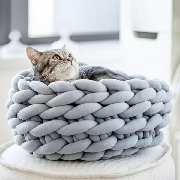 cat beds & furniture pawstrip 3 size handmade knit bed winter warm small dog soft cave for washable cats 35/40/45cm pet
cat beds & furniture pawstrip 3 size handmade knit bed winter warm small dog soft cave for washable cats 35/40/45cm pet