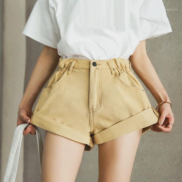 women's shorts casual loose wide leg vintage high waist denim women korean style jeans summer short pants, White;black 
women's shorts casual loose wide leg vintage high waist denim women korean style jeans summer short pants, White;black