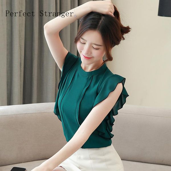 women's blouses & shirts hanxiner 2021 summer arrival short sleeve round collar women chiffon blouse high quality, White
women's blouses & shirts hanxiner 2021 summer arrival short sleeve round collar women chiffon blouse high quality, White