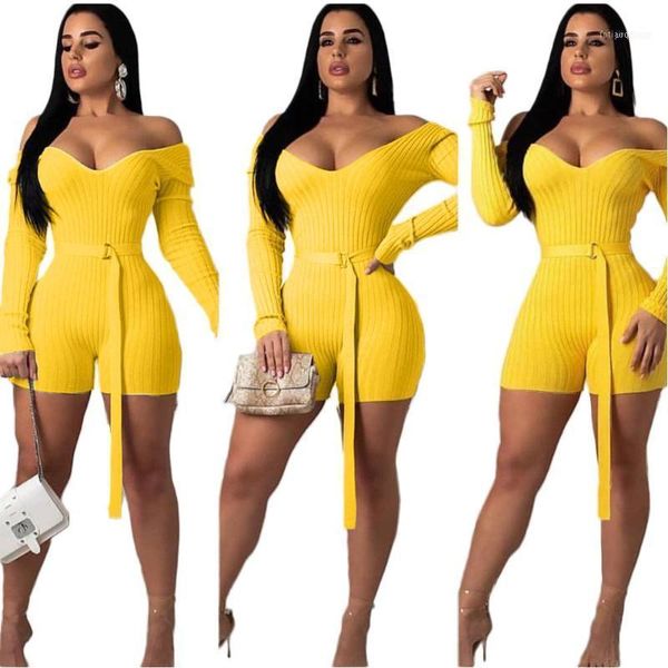 echoine long sleeve skinny jumpsuit women rompers autumn knitted ribbed playsuit with belt bodycon club outfits bodysuit1, Black;white
echoine long sleeve skinny jumpsuit women rompers autumn knitted ribbed playsuit with belt bodycon club outfits bodysuit1, Black;white