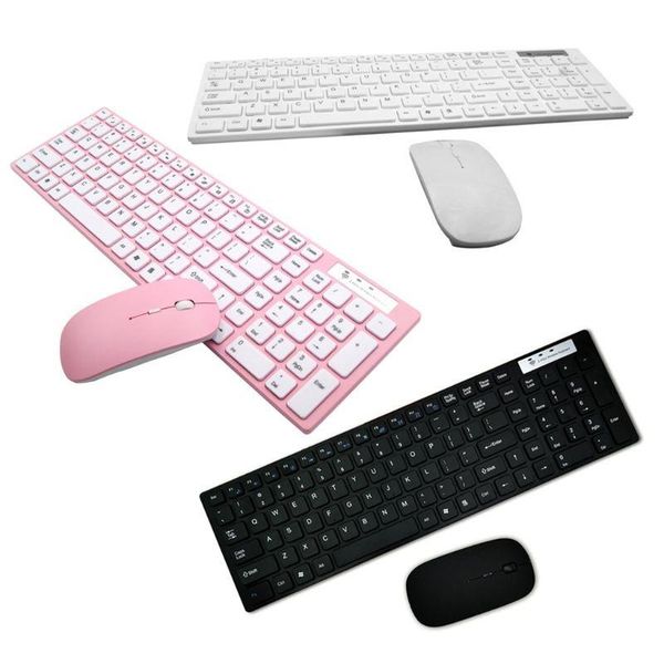 keyboard mouse combos slim, quiet, universal 2.4g wireless and for lap pcs.