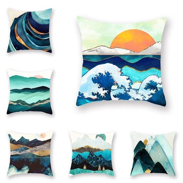 cushion/decorative pillow watercolor mountain 45x45cm cushion cover for sofa couch car chair seat home decor polyester sea wave pillowcase
cushion/decorative pillow watercolor mountain 45x45cm cushion cover for sofa couch car chair seat home decor polyester sea wave pillowcase