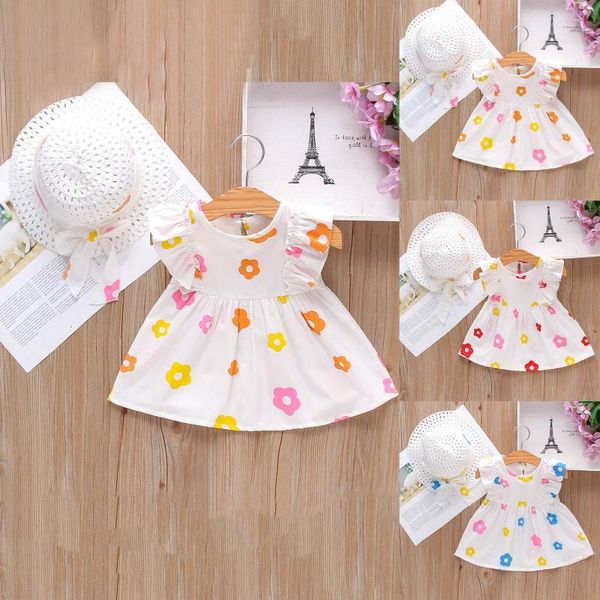 kids baby girls dress hat outfits sleeveless floral princess children clothes toddler summer vestidos girl's dresses, Red;yellow
kids baby girls dress hat outfits sleeveless floral princess children clothes toddler summer vestidos girl's dresses, Red;yellow
