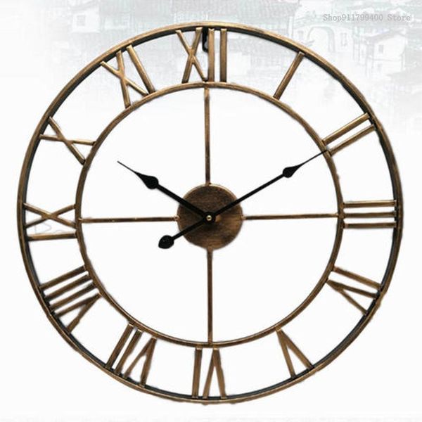 nordic roman numeral metal wall clocks retro hollow iron round art black gold large outdoor garden clock home decoration 40/47cm
nordic roman numeral metal wall clocks retro hollow iron round art black gold large outdoor garden clock home decoration 40/47cm