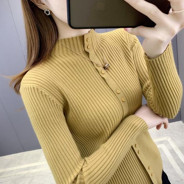 women's sweaters button up half high collar knitted bottoming pullover 39ag-6260 in 2021, White;black
women's sweaters button up half high collar knitted bottoming pullover 39ag-6260 in 2021, White;black
