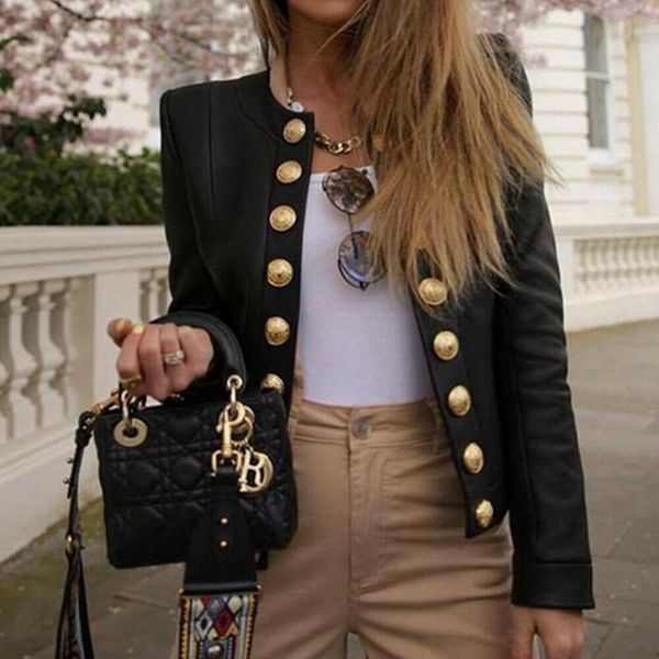 women's jackets vintage autumn winter women coat casual shirt ladies buttons coats warm fashion streetwear, Black;brown
women's jackets vintage autumn winter women coat casual shirt ladies buttons coats warm fashion streetwear, Black;brown
