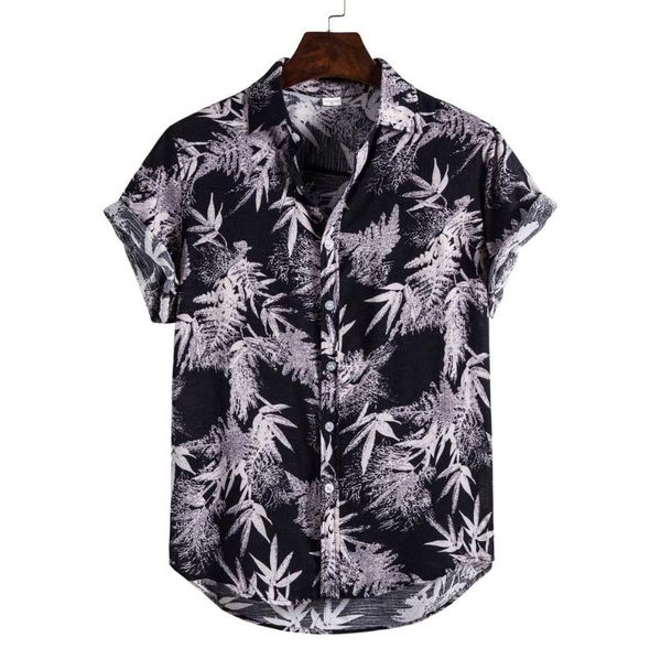 men's casual shirts beach style men shirt green leaves printed hawaiian summer short sleeve turn down collar blouses camisa, White;black
men's casual shirts beach style men shirt green leaves printed hawaiian summer short sleeve turn down collar blouses camisa, White;black