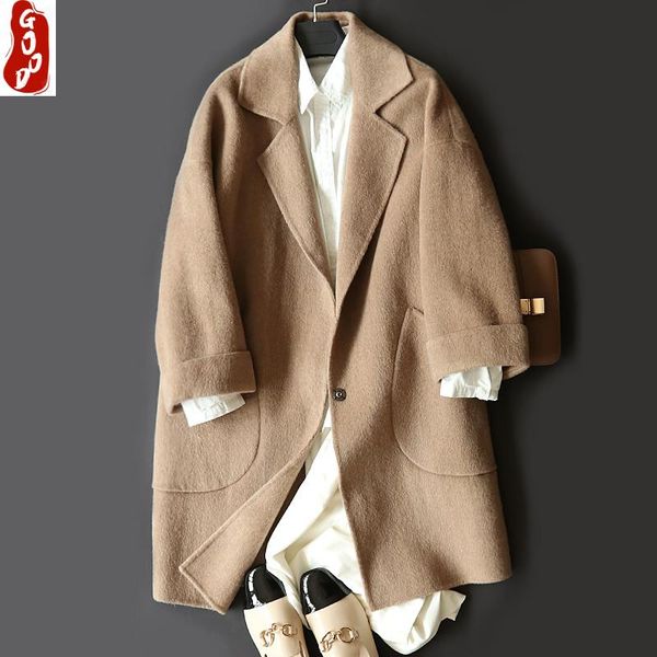 fashion women's jackets spring-autumn double-sided wool coat female elegant outerwear overcoat long jacket lpl509 & blends, Black
fashion women's jackets spring-autumn double-sided wool coat female elegant outerwear overcoat long jacket lpl509 & blends, Black