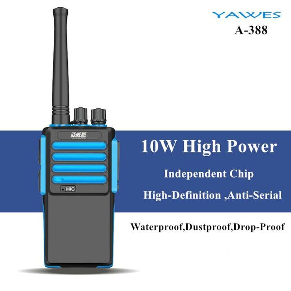 walkie talkie yawes a-388 10w 1800mah 400-470mhz authentic sound portable ham radio 120 hours standby drop-proof transceiver
walkie talkie yawes a-388 10w 1800mah 400-470mhz authentic sound portable ham radio 120 hours standby drop-proof transceiver