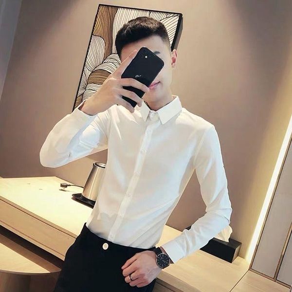 men's casual shirts social spirit boy, kwai fu, pure color shirt, quick red man, hair style boy's clothing., White;black
men's casual shirts social spirit boy, kwai fu, pure color shirt, quick red man, hair style boy's clothing., White;black