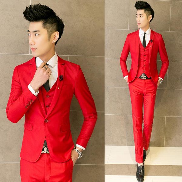 wedding suits male slim red formal dress fashion casual suit the groom blue thin men jacket + pants vest professional men's & blazers, White;black
wedding suits male slim red formal dress fashion casual suit the groom blue thin men jacket + pants vest professional men's & blazers, White;black