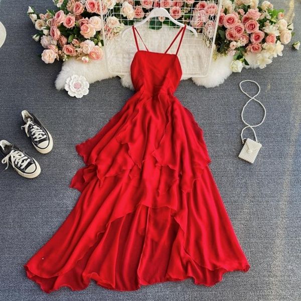 casual dresses red/white party spaghetti strap long dress women vacation beach irregular ruffle high waist vestidos 2021 spring summer, Black;gray
casual dresses red/white party spaghetti strap long dress women vacation beach irregular ruffle high waist vestidos 2021 spring summer, Black;gray