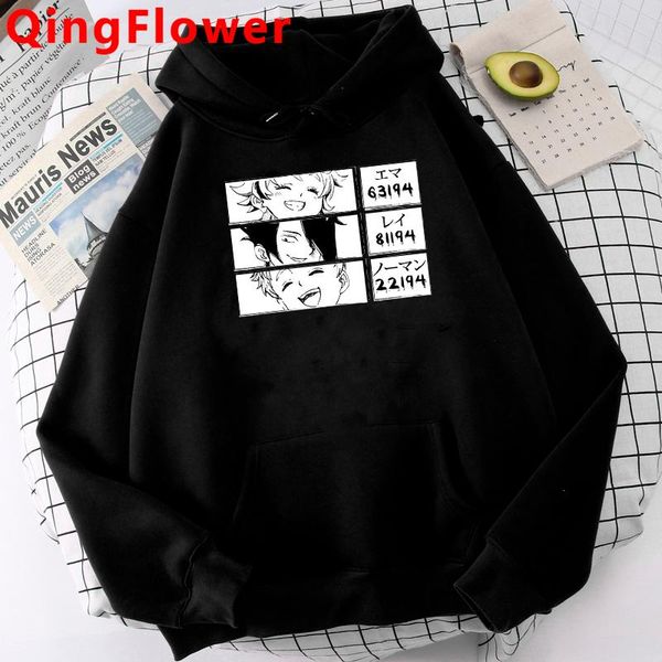 men's hoodies & sweatshirts the promised neverland sweatshirt men harajuku japanese anime streetwear emma norman ray graphic hooded mal, Black
men's hoodies & sweatshirts the promised neverland sweatshirt men harajuku japanese anime streetwear emma norman ray graphic hooded mal, Black