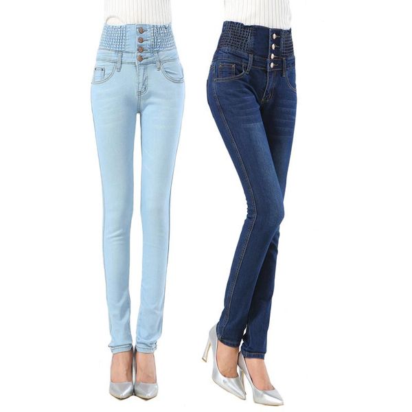 women's jeans autumn plus size slim long woman casual resilience high-waisted elasticity feet pencil pants female korean women, Blue
women's jeans autumn plus size slim long woman casual resilience high-waisted elasticity feet pencil pants female korean women, Blue