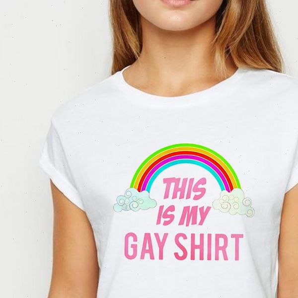 women t shirt lgbt this is my gay round collar colorful aesthetics graphic spring summer shirts, White
women t shirt lgbt this is my gay round collar colorful aesthetics graphic spring summer shirts, White
